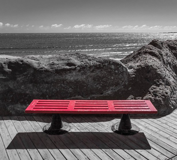 Red bench